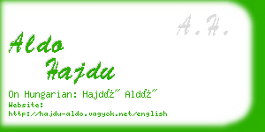 aldo hajdu business card